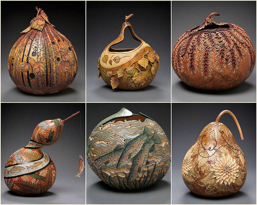 Pumpkin carvings by Marilyn Sunderland