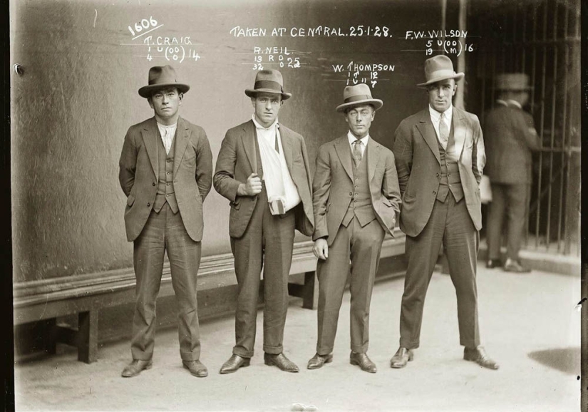 Retratos de criminales de la década de 1920