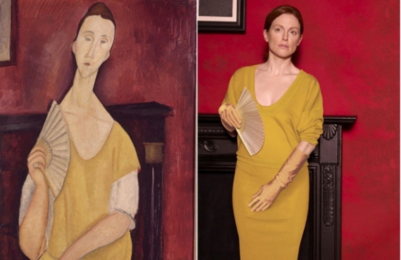 Retratos de damas: Julianne Moore en interpretaciones de moda de grandes pinturas