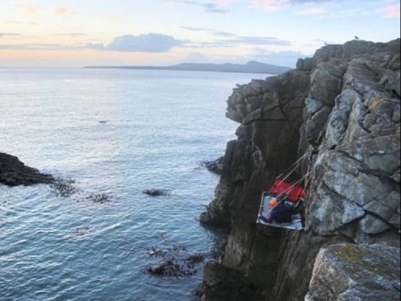 Sí, para durar la noche: cómo duermen los escaladores en las montañas