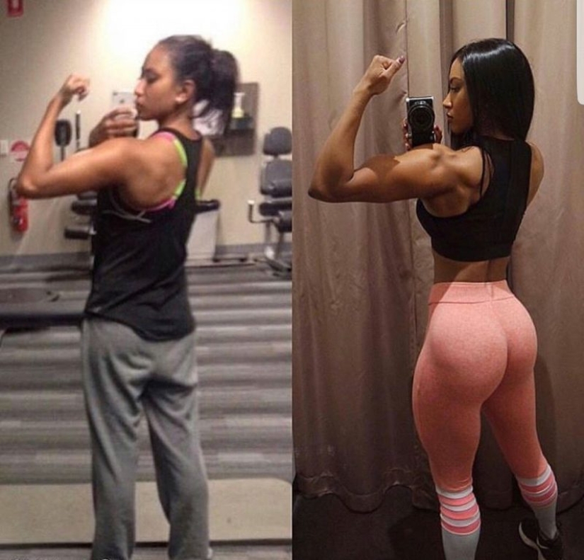 Sat down: 13 photos of girls before and after they started playing sports