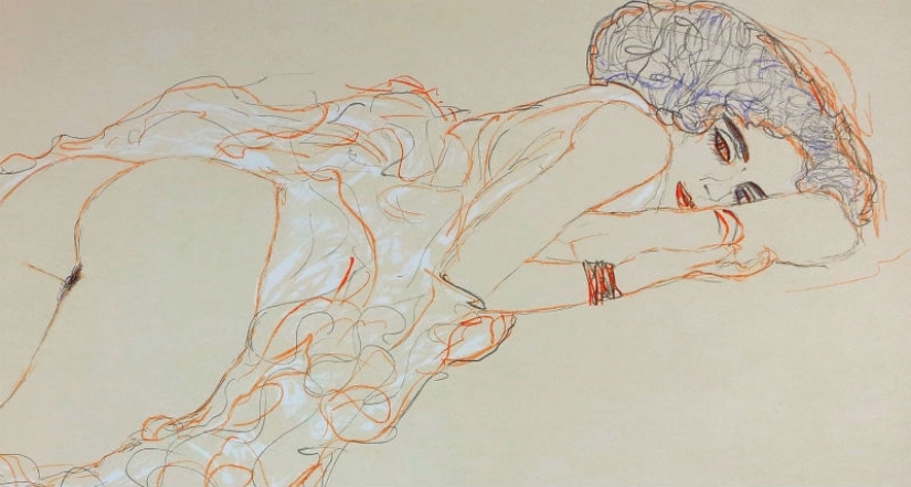 Scandalous erotic drawings by Gustav Klimt