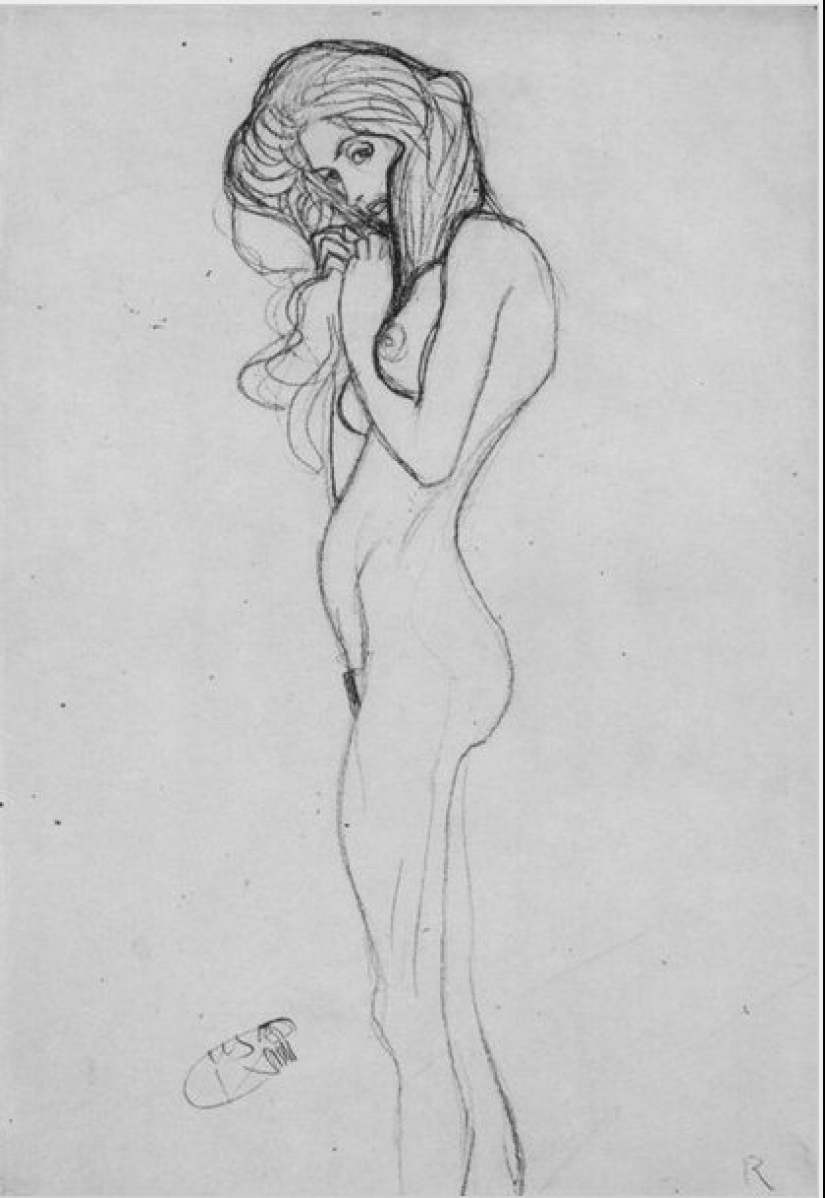 Scandalous erotic drawings by Gustav Klimt