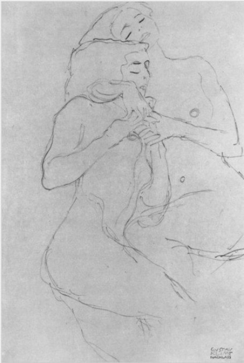 Scandalous erotic drawings by Gustav Klimt