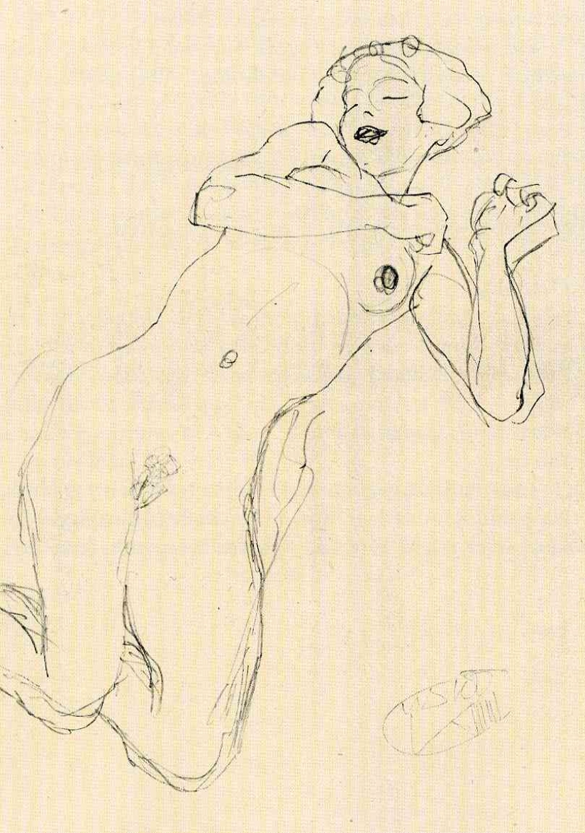 Scandalous erotic drawings by Gustav Klimt