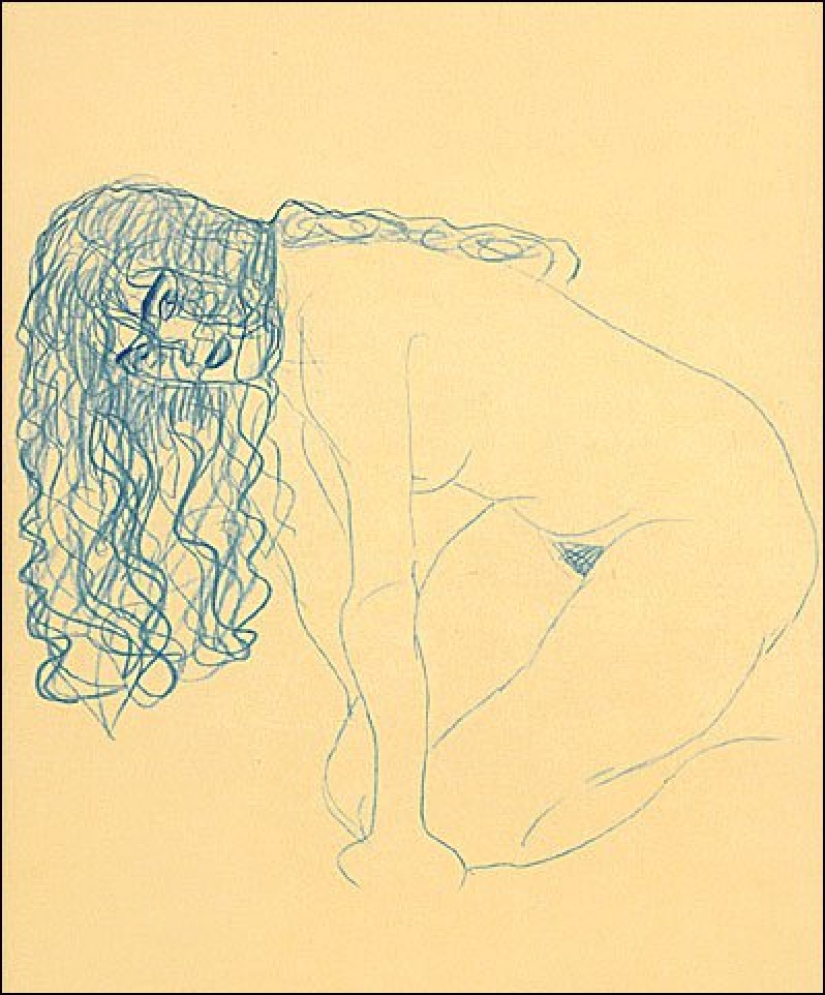 Scandalous erotic drawings by Gustav Klimt