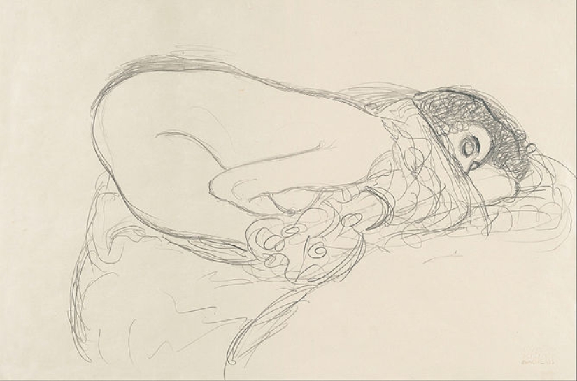 Scandalous erotic drawings by Gustav Klimt