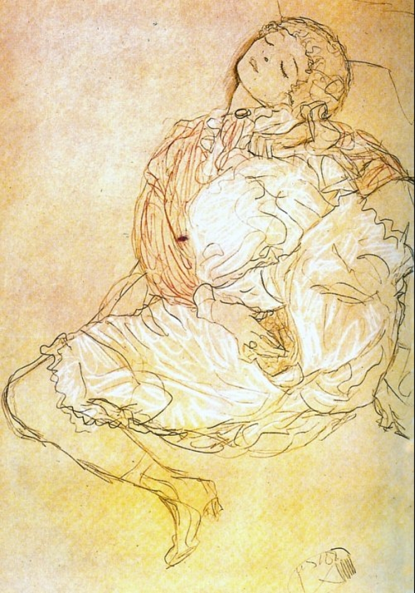 Scandalous erotic drawings by Gustav Klimt