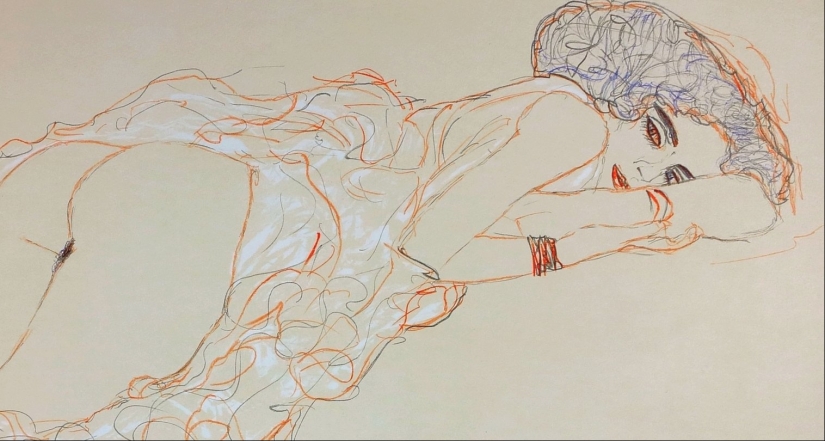 Scandalous erotic drawings by Gustav Klimt