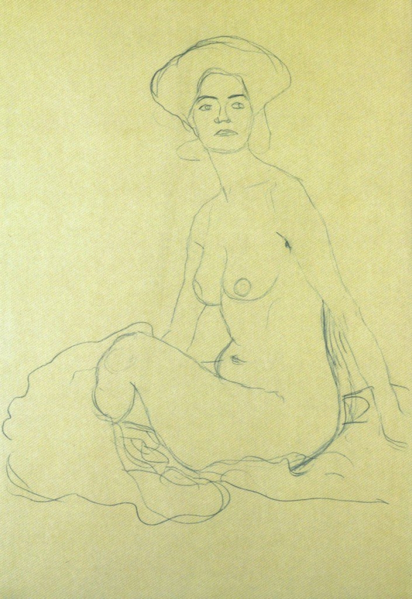 Scandalous erotic drawings by Gustav Klimt