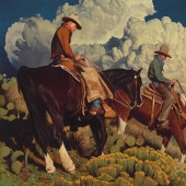 Scenes from the life of the Wild West in the beautiful paintings of Mark Marjorie