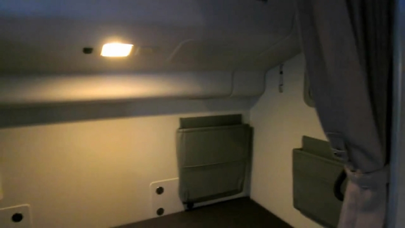 Secret bedrooms of flight attendants on long-distance flights