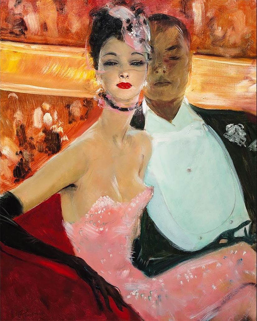 Seductive Parisian women in the paintings of the French artist Jean-Gabriel Domergue