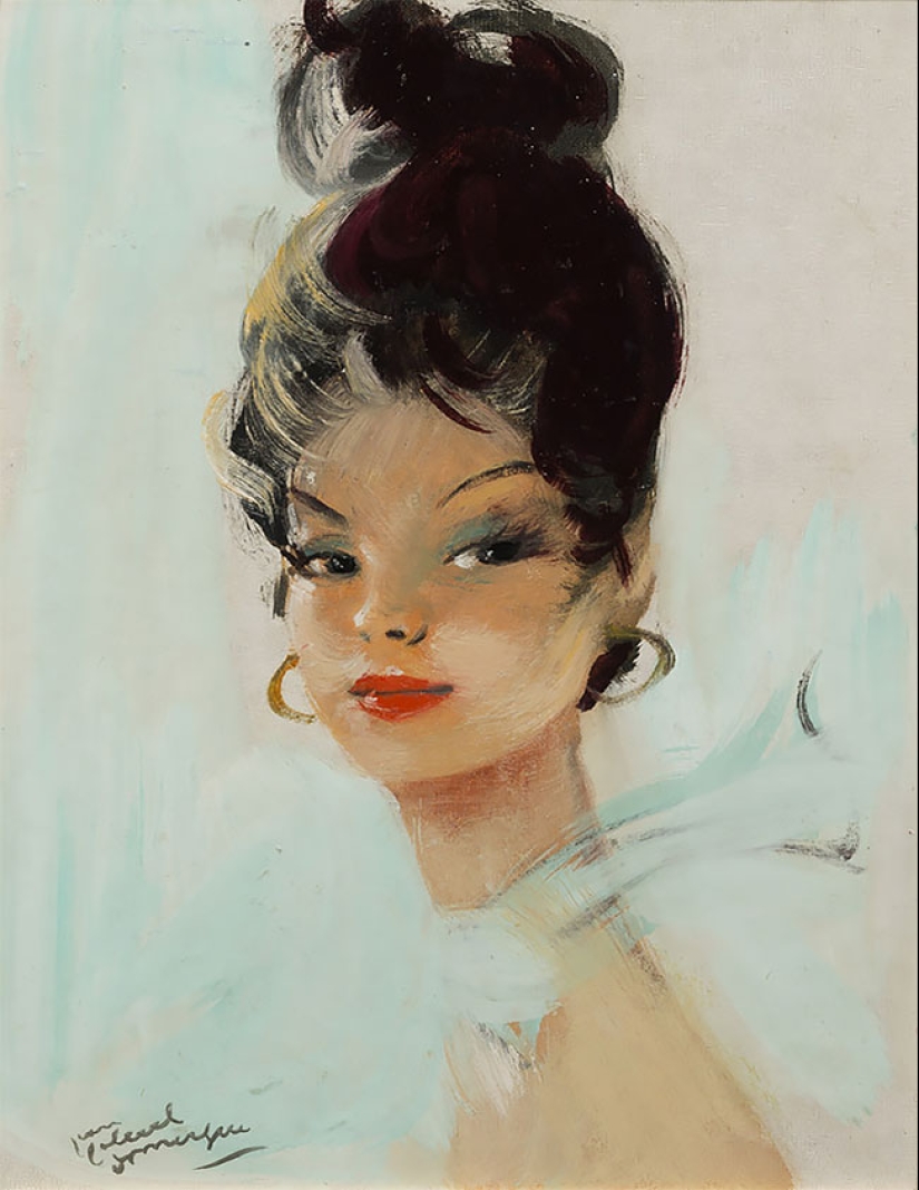 Seductoras mujeres parisinas en las pinturas del artista francés Jean-Gabriel Domergue