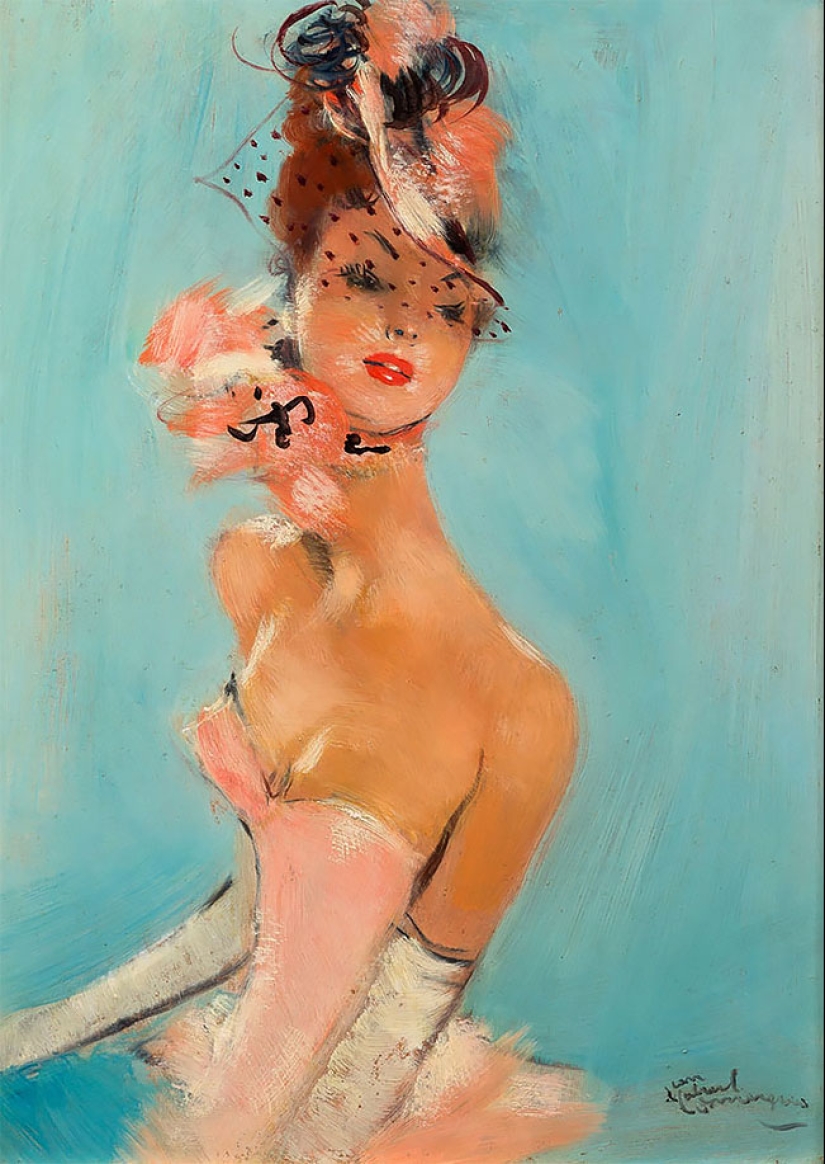 Seductoras mujeres parisinas en las pinturas del artista francés Jean-Gabriel Domergue