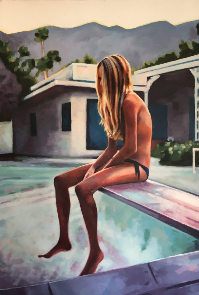 Sensual oil paintings by Thomas Saliot