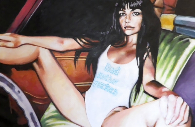 Sensual oil paintings by Thomas Saliot