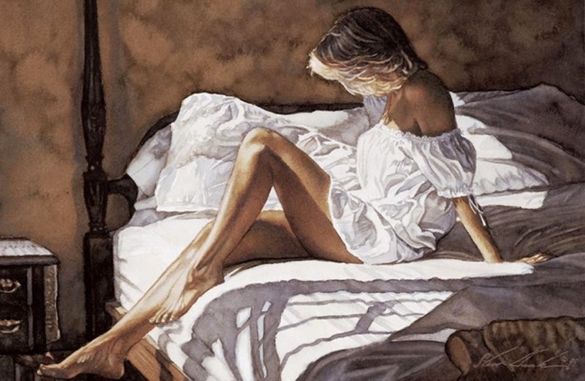 Sensual watercolors by Steve Hanks