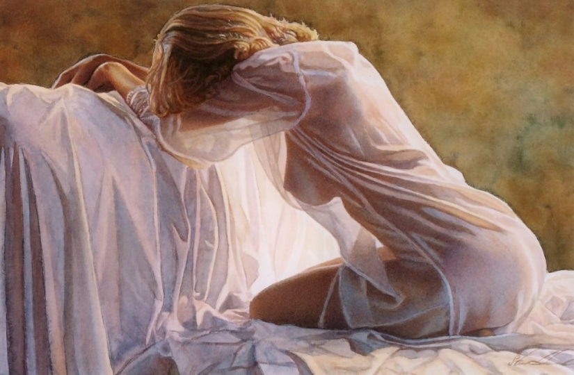 Sensual watercolors by Steve Hanks