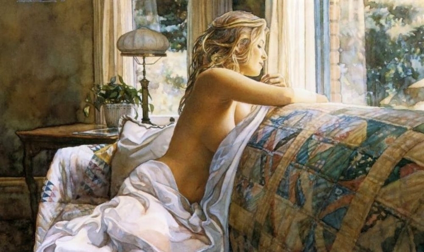 Sensual watercolors by Steve Hanks