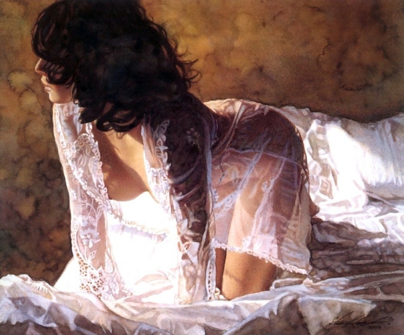 Sensual watercolors de Steve Hanks