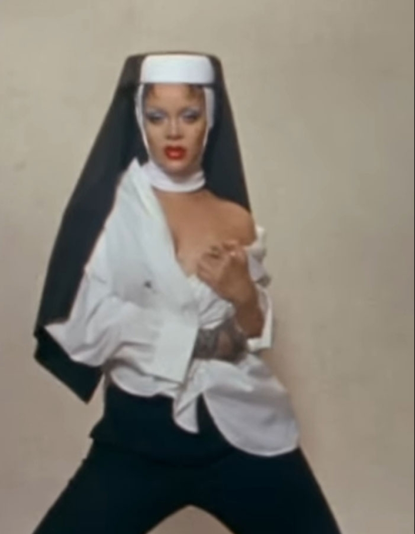 Sesión de fotos de monja con clasificación X de Rihanna criticada como “burla religiosa”
