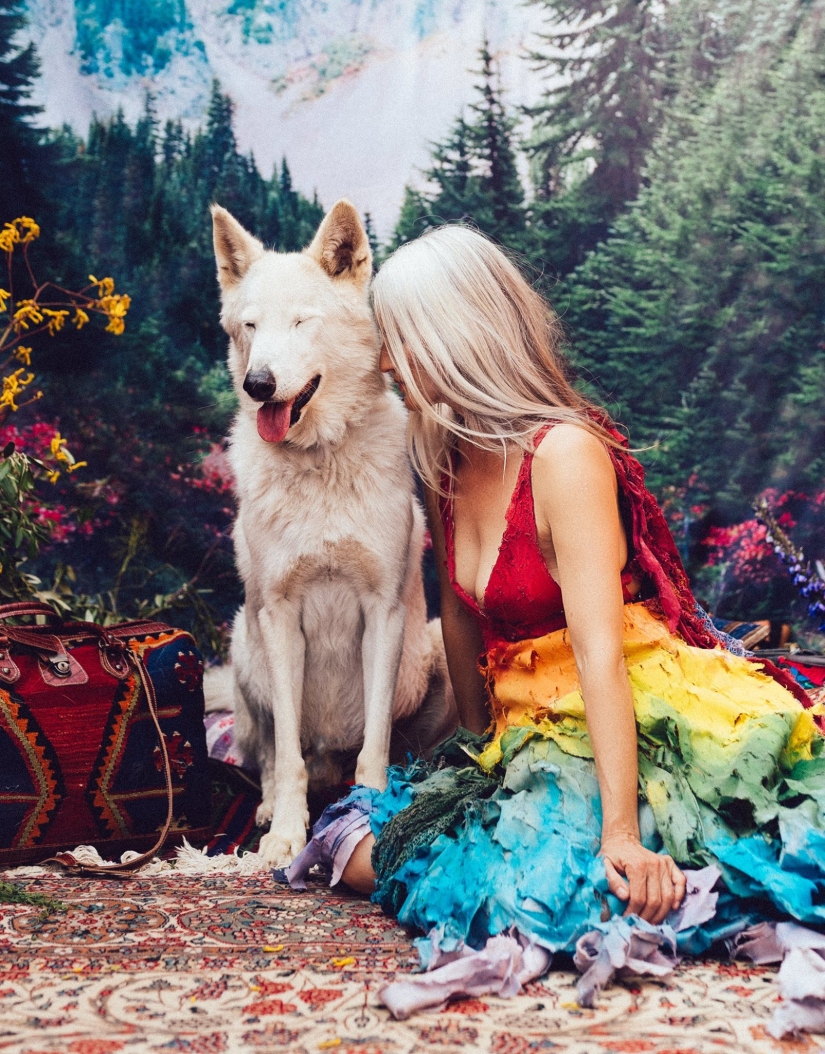 Sesión de fotos increíblemente hermosa con animales rescatados en el mercado negro