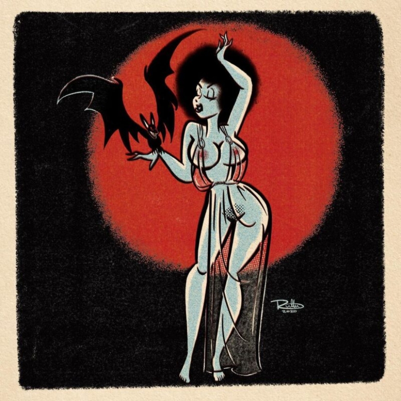 Sexy evil spirits from master of pin-up the Rutta Oviedo