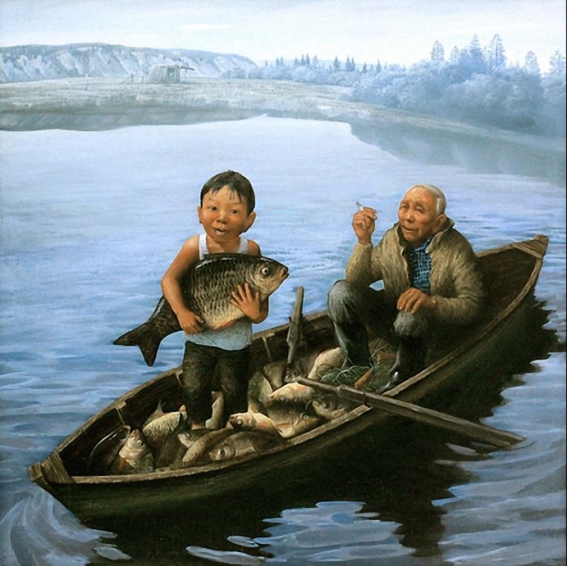 Simple everyday joys in the paintings of Yakut artist Andrey Chikachev