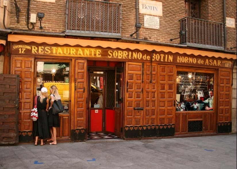 Sobrino de Botin is the oldest restaurant in Europe, which Hemingway loved and where Goya worked part—time in his youth