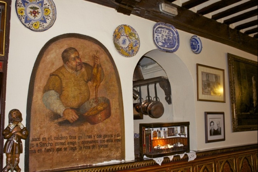 Sobrino de Botin is the oldest restaurant in Europe, which Hemingway loved and where Goya worked part—time in his youth