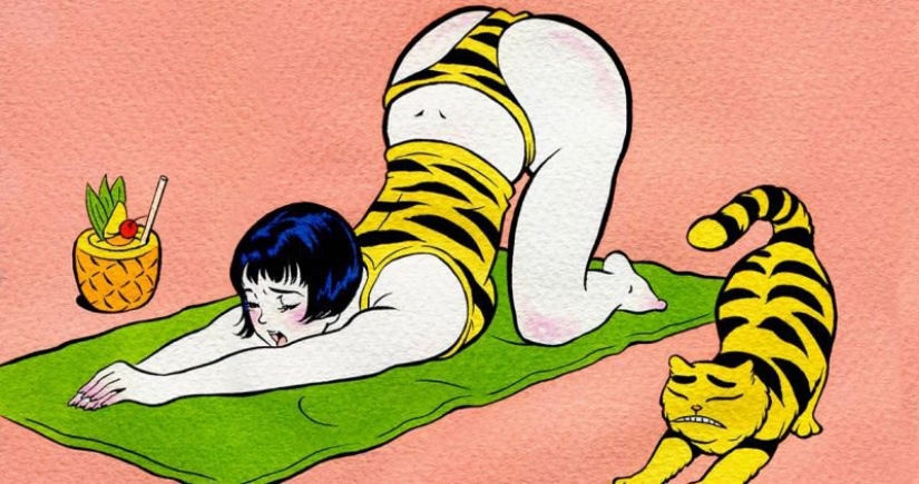 Strange erotic anime from Taiwanese artist Lin Pigo