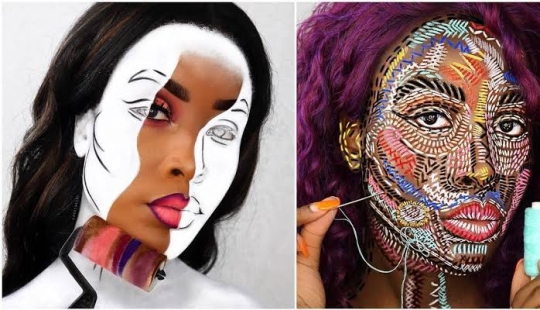 Stunning optical illusion on the face of the 20-year-old British women