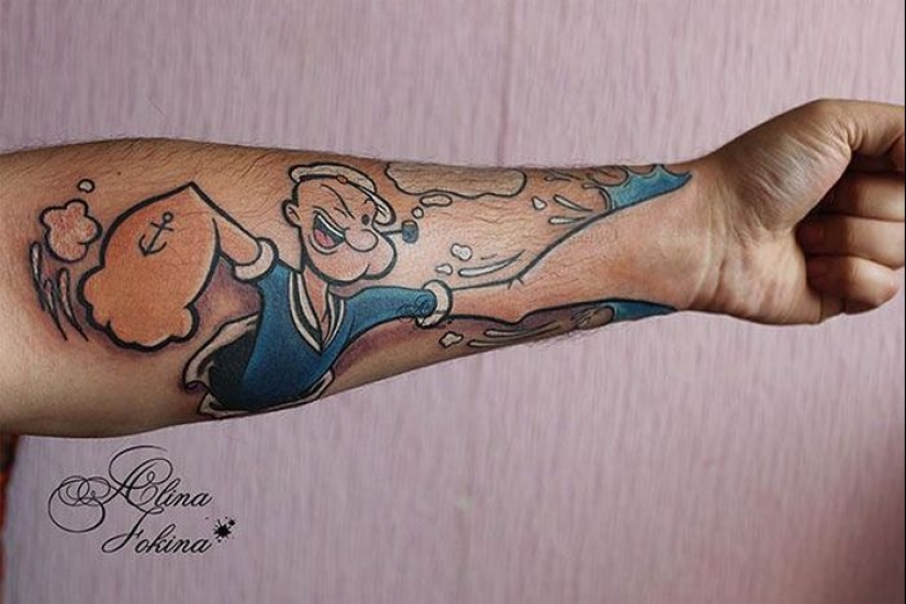 Stunning tattoos made in the most suitable place
