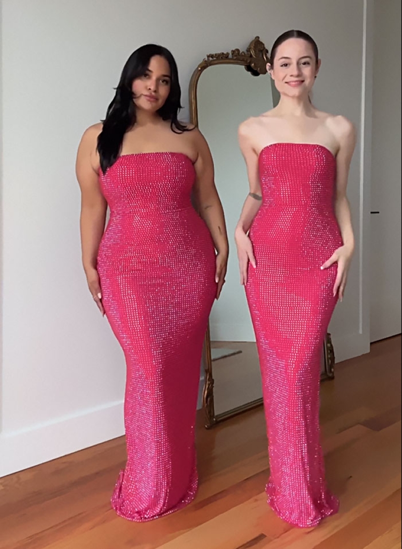 “Style, Not Size”: Two Friends Wear The Same Outfit To Show There Is No “Ideal” Body Type
