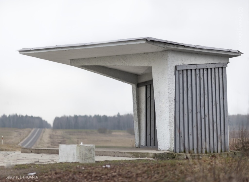 Such different Soviet bus stops in photographs by Christopher Herwig