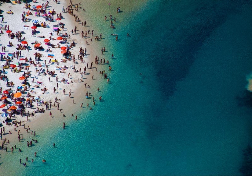 Summer, beach - top view