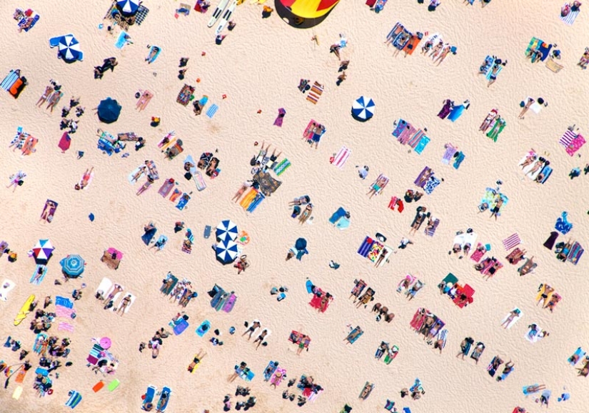 Summer, beach - top view