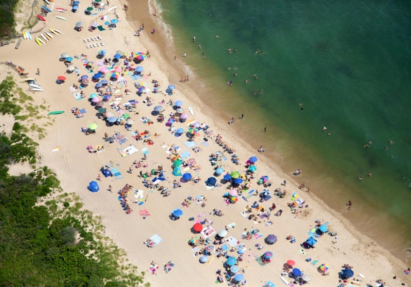 Summer, beach - top view