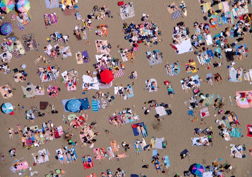 Summer, beach - top view