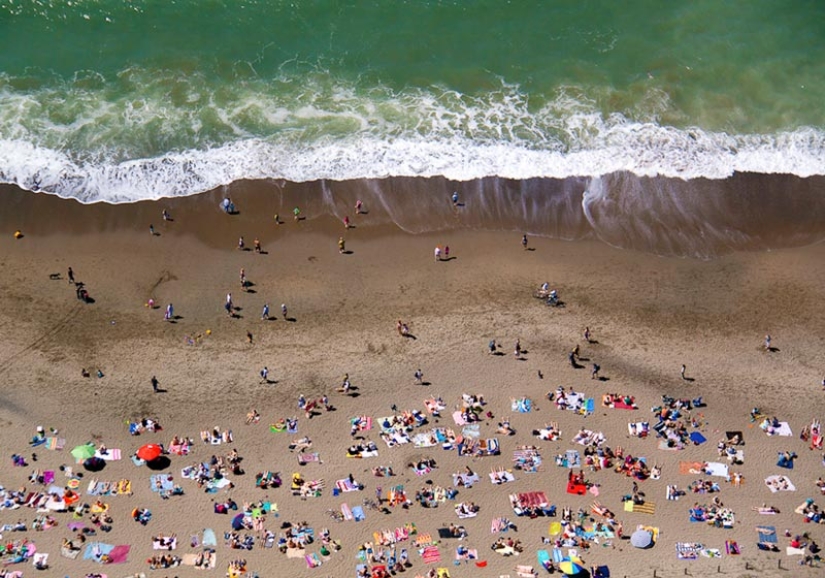 Summer, beach - top view