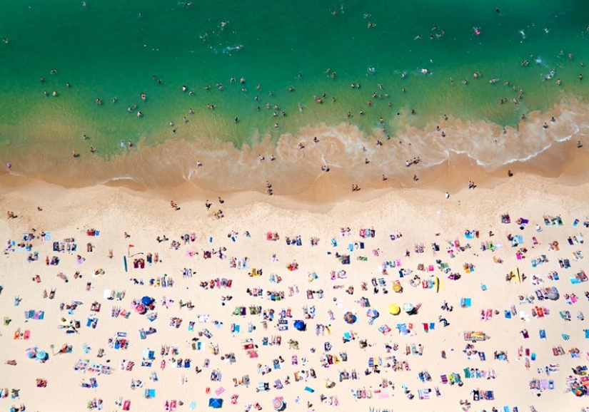 Summer, beach - top view