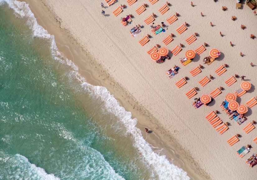 Summer, beach - top view