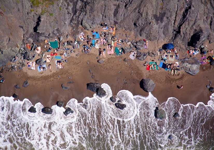 Summer, beach - top view