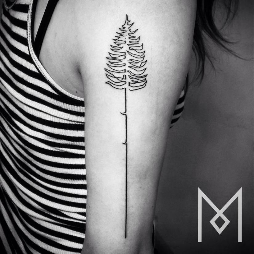 Super beautiful tattoos drawn in one line