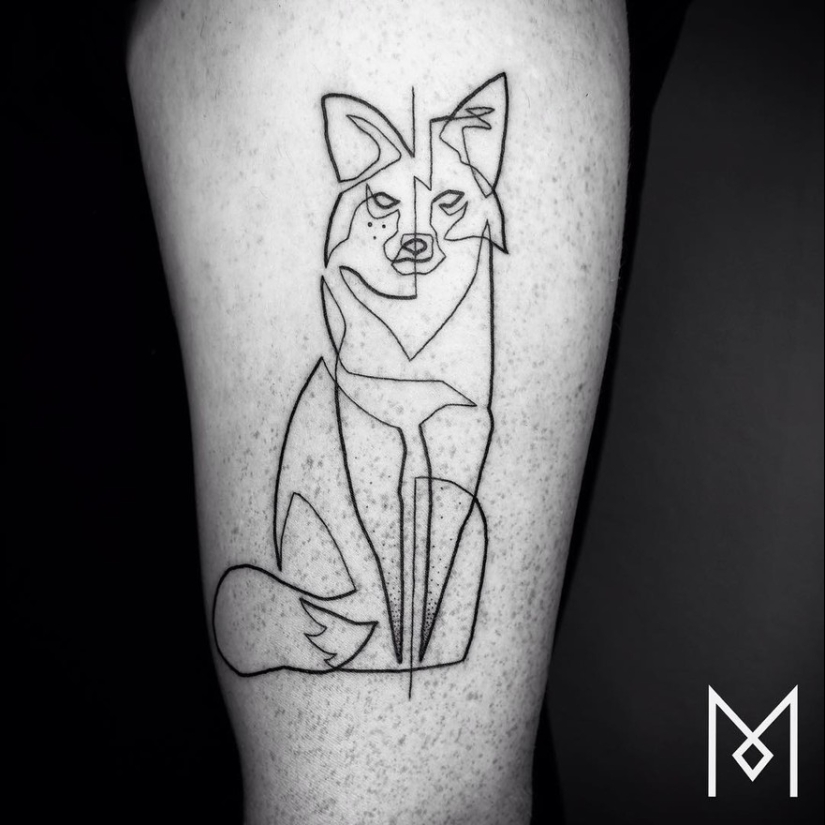 Super beautiful tattoos drawn in one line