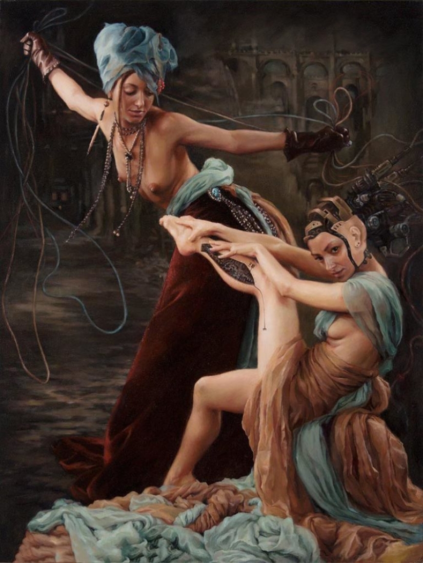 Surrealismo de Alexandra Manukyan - el mundo interior salpicado en el lienzo