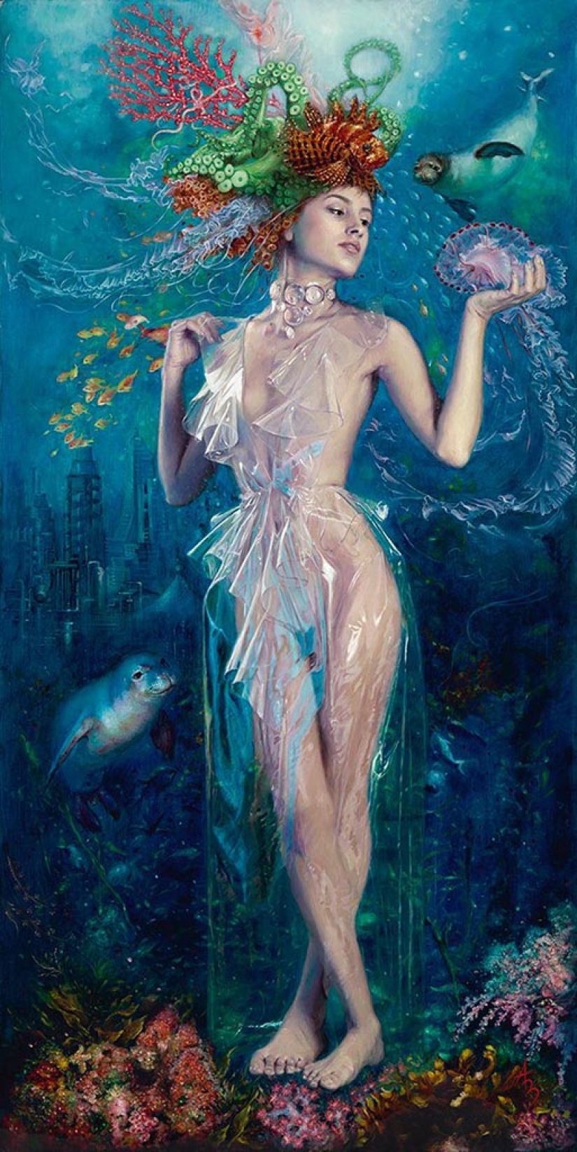 Surrealismo de Alexandra Manukyan - el mundo interior salpicado en el lienzo