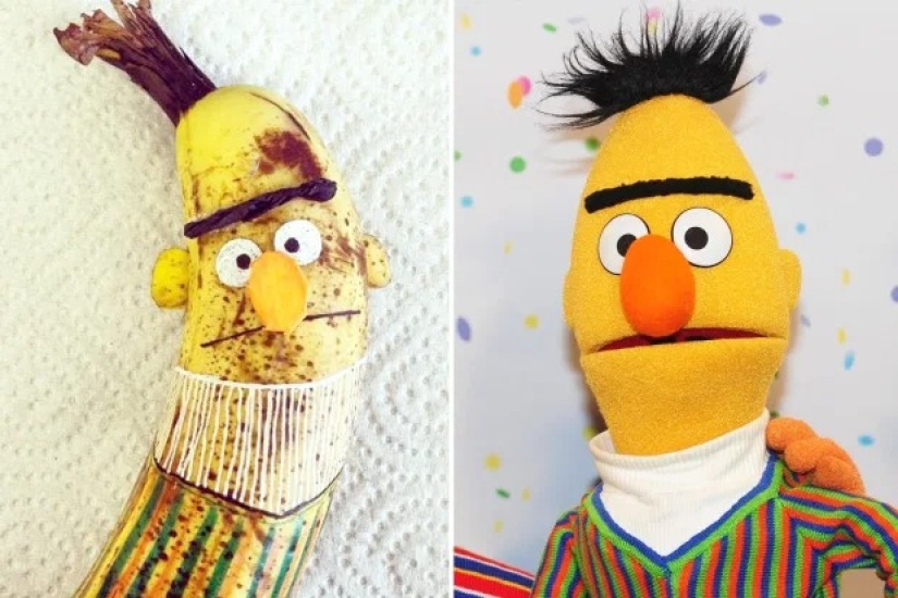 Talented artist carves celebrity portraits on... bananas