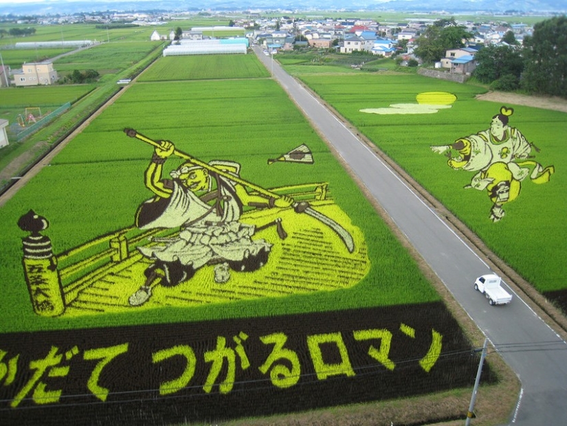 Tambo Art-pinturas increíbles en los campos de arroz de Japón